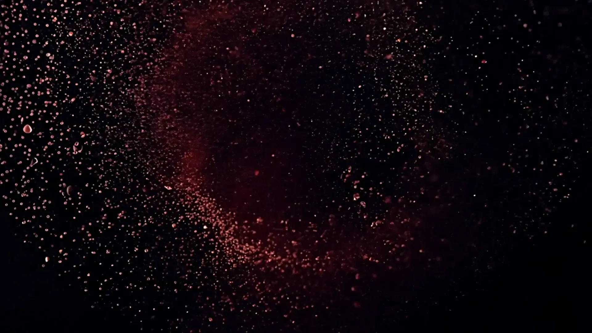 Abstract Red Particle Explosion Overlay for Sci-Fi Logo Reveals